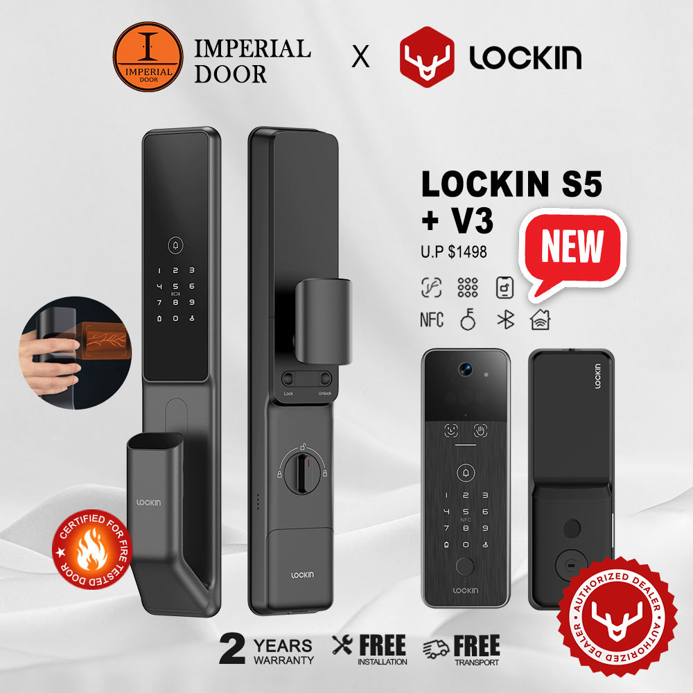 Lockin Backup Key Fire Rated Digital Smart Lock - Lockin S5 - Bundle Offer